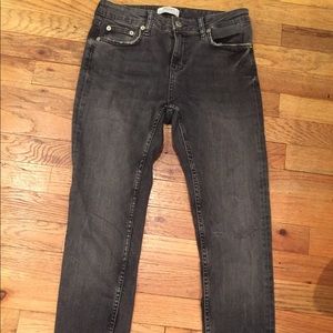Zara blackish gray wash denim jeans